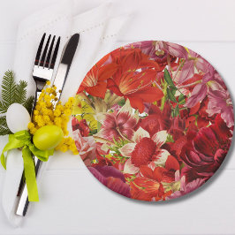 Mahjong Party Rich Bold Floral Pappteller