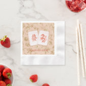 Mahjong-Party-Serviette, Toile Serviette (Beispiel)