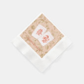 Mahjong-Party-Serviette, Toile Serviette (Ecke)
