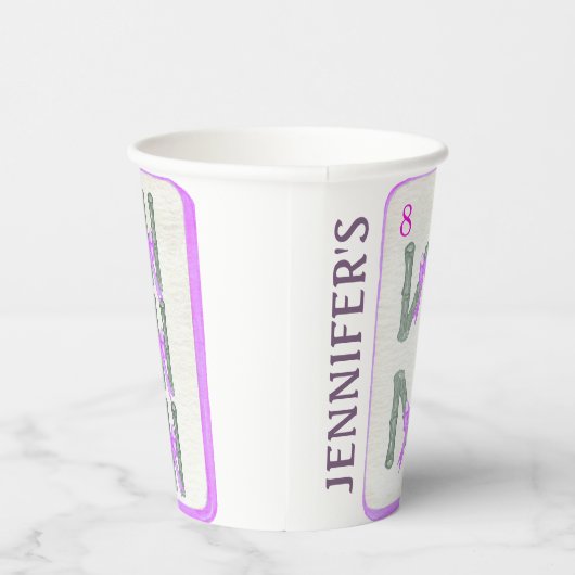 Mahjong Party Theme Cups, mahjong tiles Pappbecher (Rechts)