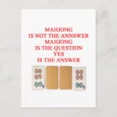 Mahjong-Player-Design Postkarte (Vorderseite)