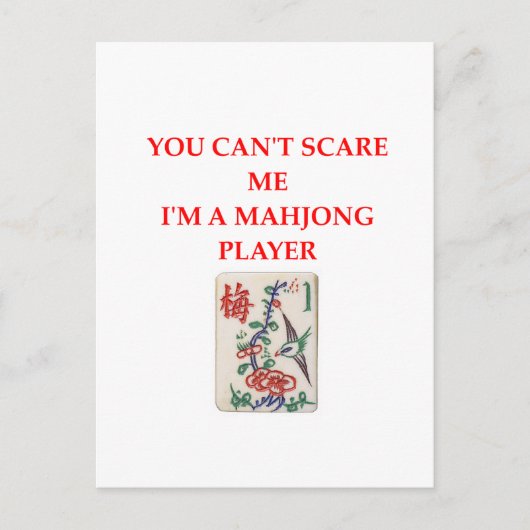 MAHJONG.png Postkarte (Vorderseite)