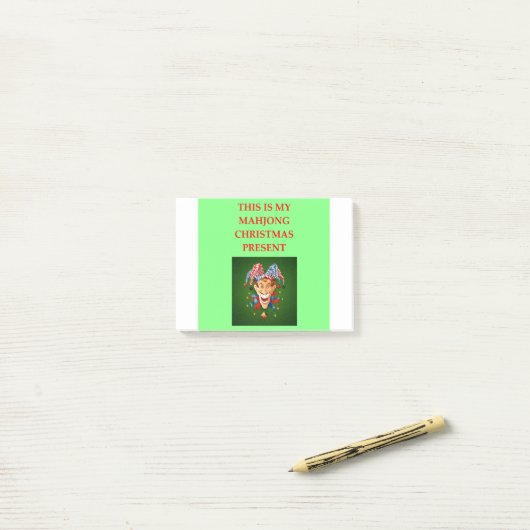 MAHJONG POST-IT KLEBEZETTEL (Auf Schreibtisch)