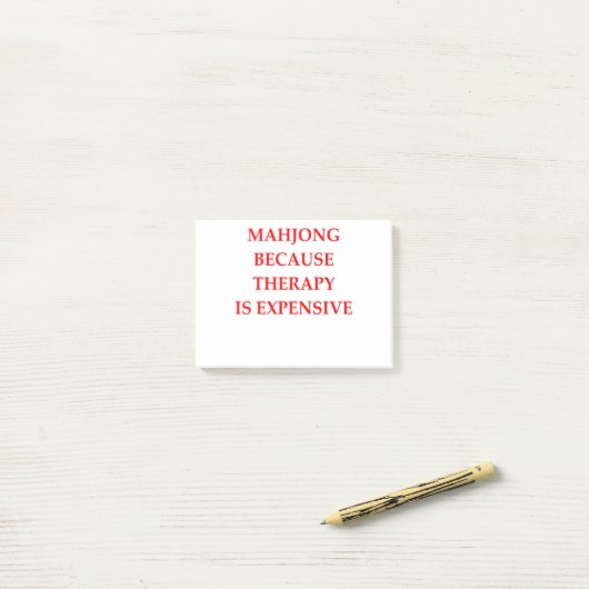 MAHJONG POST-IT KLEBEZETTEL (Auf Schreibtisch)