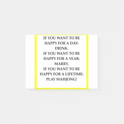 MAHJONG POST-IT KLEBEZETTEL (Vorderseite)