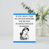 MAHJONG POSTKARTE (Stehend Vorderseite)