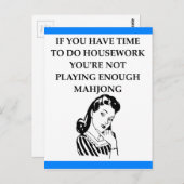 MAHJONG POSTKARTE (Vorne/Hinten)