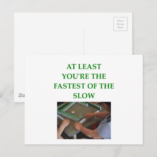 MAHJONG POSTKARTE (Vorne/Hinten)