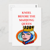 Mahjong Postkarte (Vorne/Hinten)