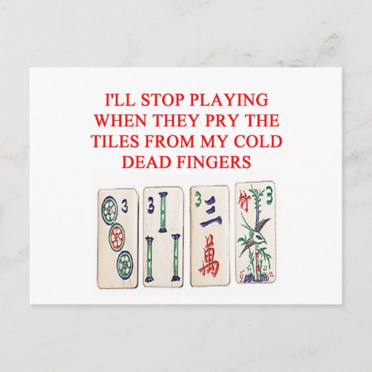 Mahjong Postkarte (Vorderseite)