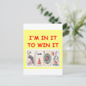 Mahjong Postkarte (Stehend Vorderseite)