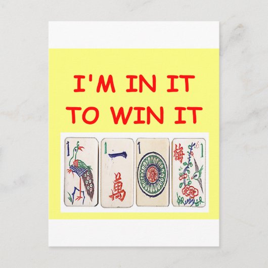 Mahjong Postkarte (Vorderseite)