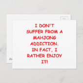 MAHJONG POSTKARTE (Vorne/Hinten)