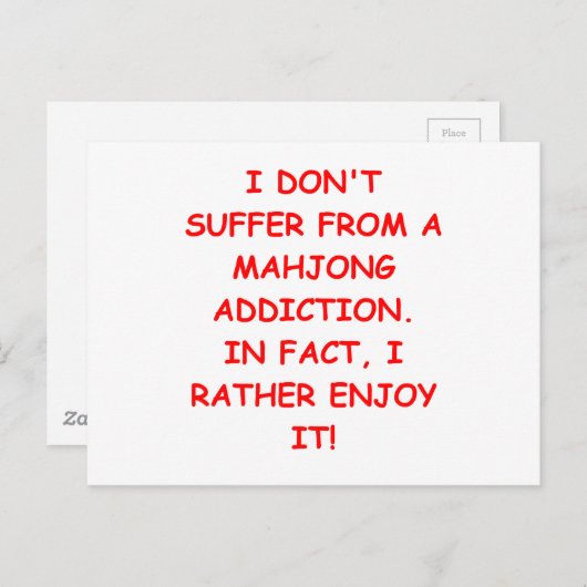 MAHJONG POSTKARTE (Vorne/Hinten)