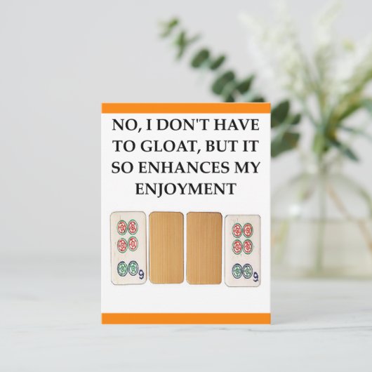 Mahjong Postkarte (Stehend Vorderseite)