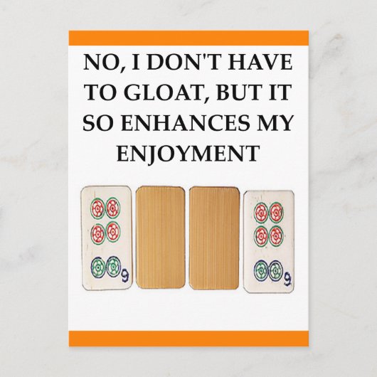 Mahjong Postkarte (Vorderseite)