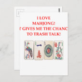 MAHJONG POSTKARTE (Vorne/Hinten)