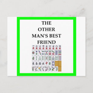 Mahjong Postkarte