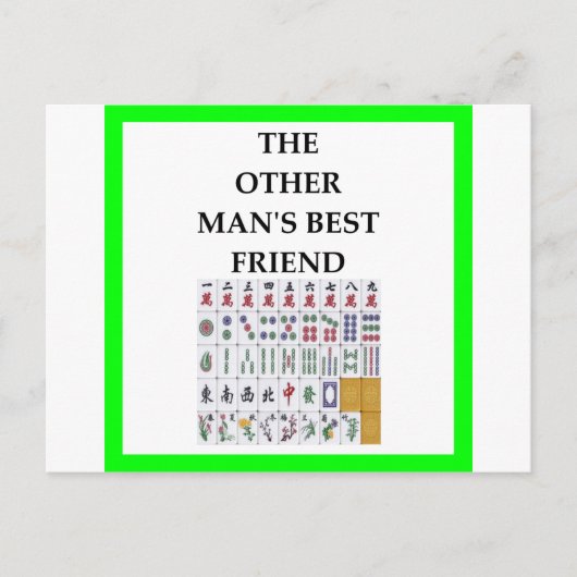 Mahjong Postkarte (Vorderseite)
