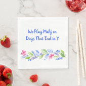 Mahjong Punkt Crack Bam Aquarell Blumen Serviette (Beispiel)