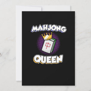 Mahjong Queen Game Mahjong Player Games Graphic Dankeskarte