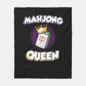 Mahjong Queen Game Mahjong Player Games Graphic Fleecedecke (Vorderseite)