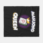 Mahjong Queen Game Mahjong Player Games Graphic Fleecedecke (Vorderseite (Horizontal))