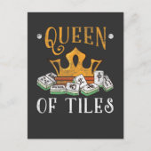 Mahjong Queen of Tiles Mah Jong Boardgame Lover Postkarte (Vorderseite)