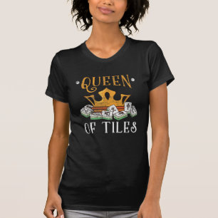 Mahjong Queen of Tiles Mah Jong Boardgame Lover T-Shirt
