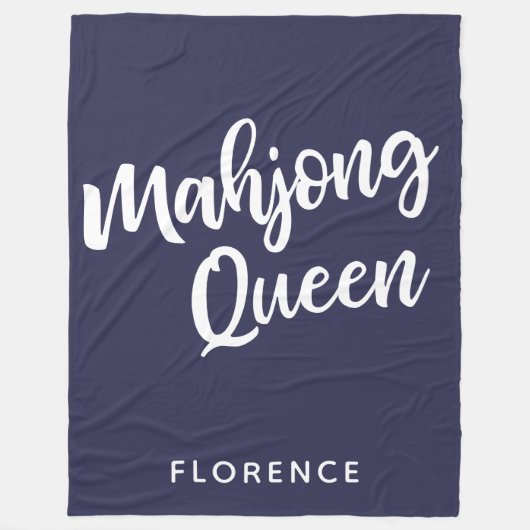 Mahjong Queen Personalisiert Fleecedecke (Vorderseite)