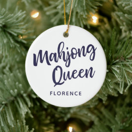 Mahjong Queen Personalisiert Keramik Ornament