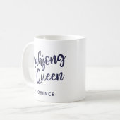 Mahjong Queen Personalisiert Name Funny Spaß Kaffeetasse (Vorderseite Links)