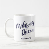 Mahjong Queen Personalisiert Name Funny Spaß Kaffeetasse (Links)