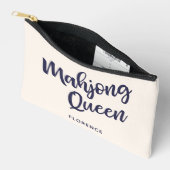 Mahjong Queen Personalisiert Name Funny Spaß Zubehörtasche (Offen)