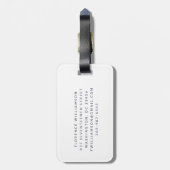 Mahjong Queen Personalisiert Name | Weiß und Blau Gepäckanhänger (Rückseite vertikal)