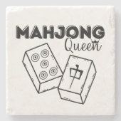 Mahjong Queen Steinuntersetzer (Vorderseite)