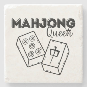 Mahjong Queen Steinuntersetzer