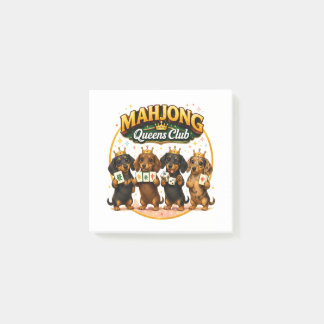 Mahjong Queens Club Niedliche Dachshunde Post-it Klebezettel