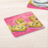 Mahjong Rechteckiger Pappuntersetzer (angewinkelt)