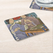 Mahjong Rechteckiger Pappuntersetzer (angewinkelt)