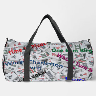 Mahjong-Reißverschluss-Tasche groß Duffle Bag