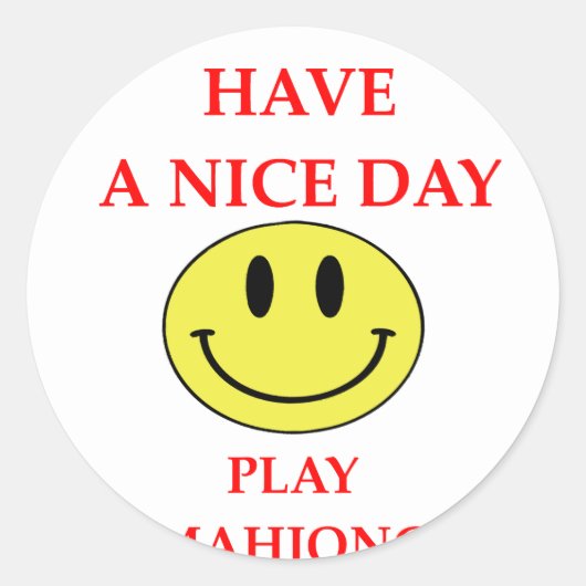 Mahjong Runder Aufkleber (Vorderseite)