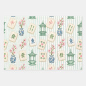 Mahjong Seersucker Geschenkpapier Set (Vorderseite)