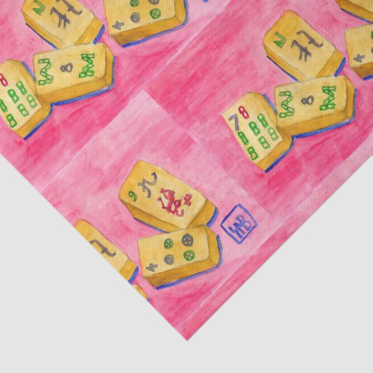 Mahjong Seidenpapier (Detail)