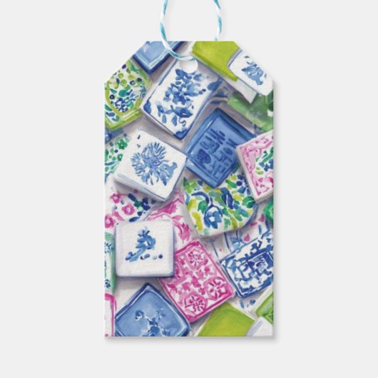 Mahjong-Serviette Geschenkanhänger (Vorderseite)