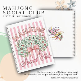 Mahjong Social Club 8,5" x 11" Spiralblock Notizblock