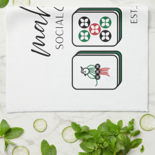 Mahjong Social Club Gegr. 2026 Geschirrtuch
