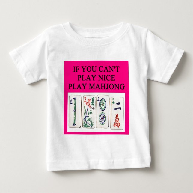 MAHJONG Spieler Baby T-shirt (Vorderseite)