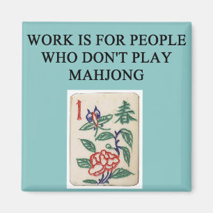 Mahjong-Spieler Magnet
