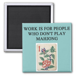 Mahjong-Spieler Magnet